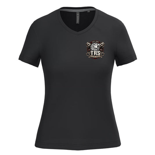 T-shirt à manches courtes col V femme - TRS PISTON