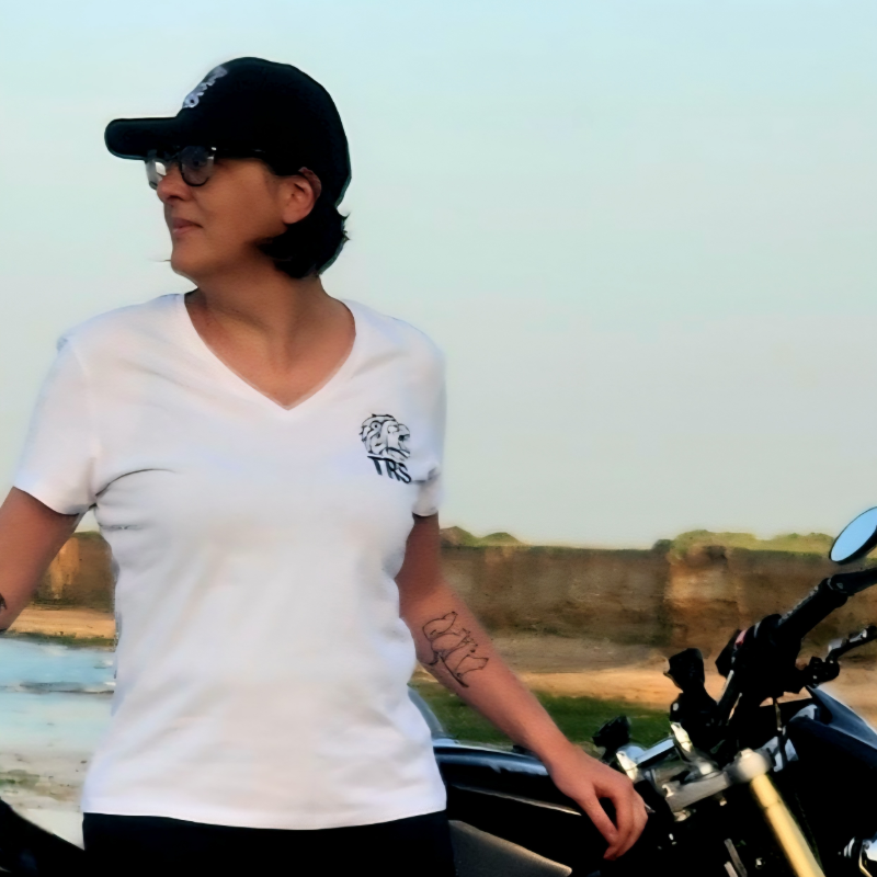 T-shirt à manches courtes col V femme - TRS MONO