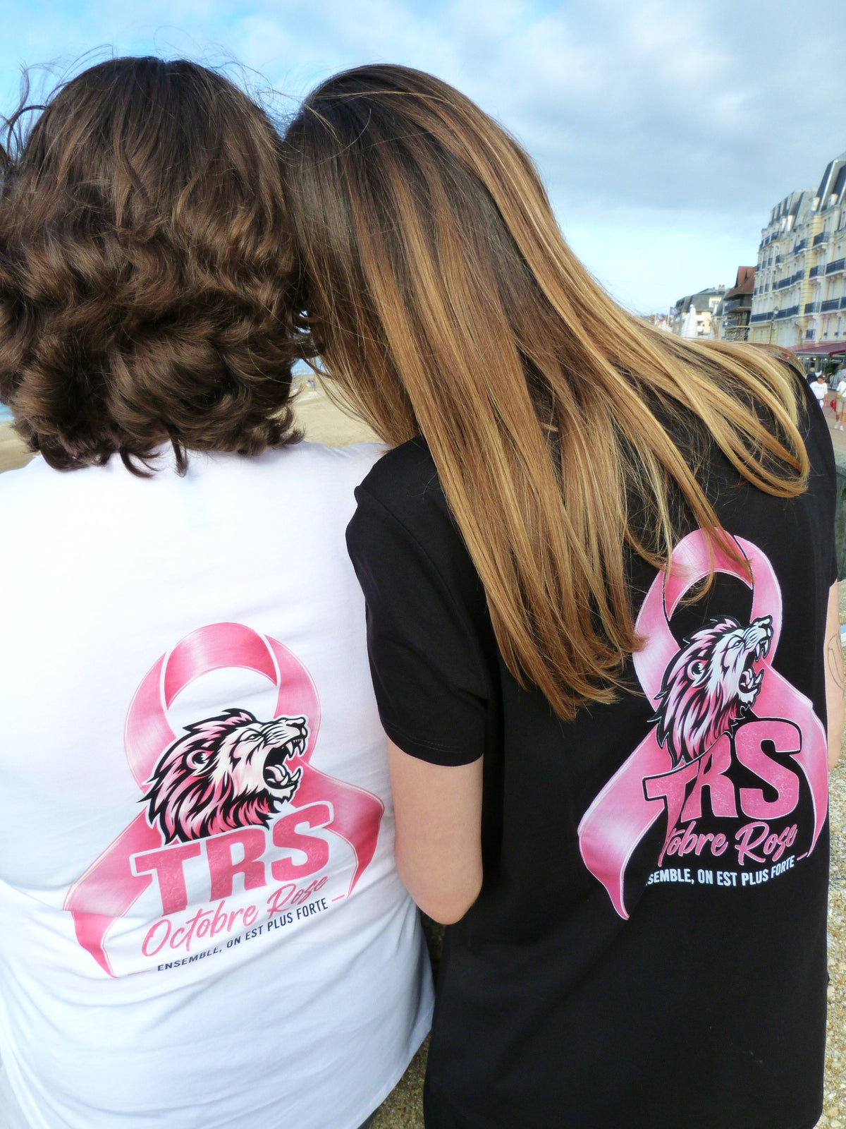 T-shirt à manches courtes col V femme - ROSE