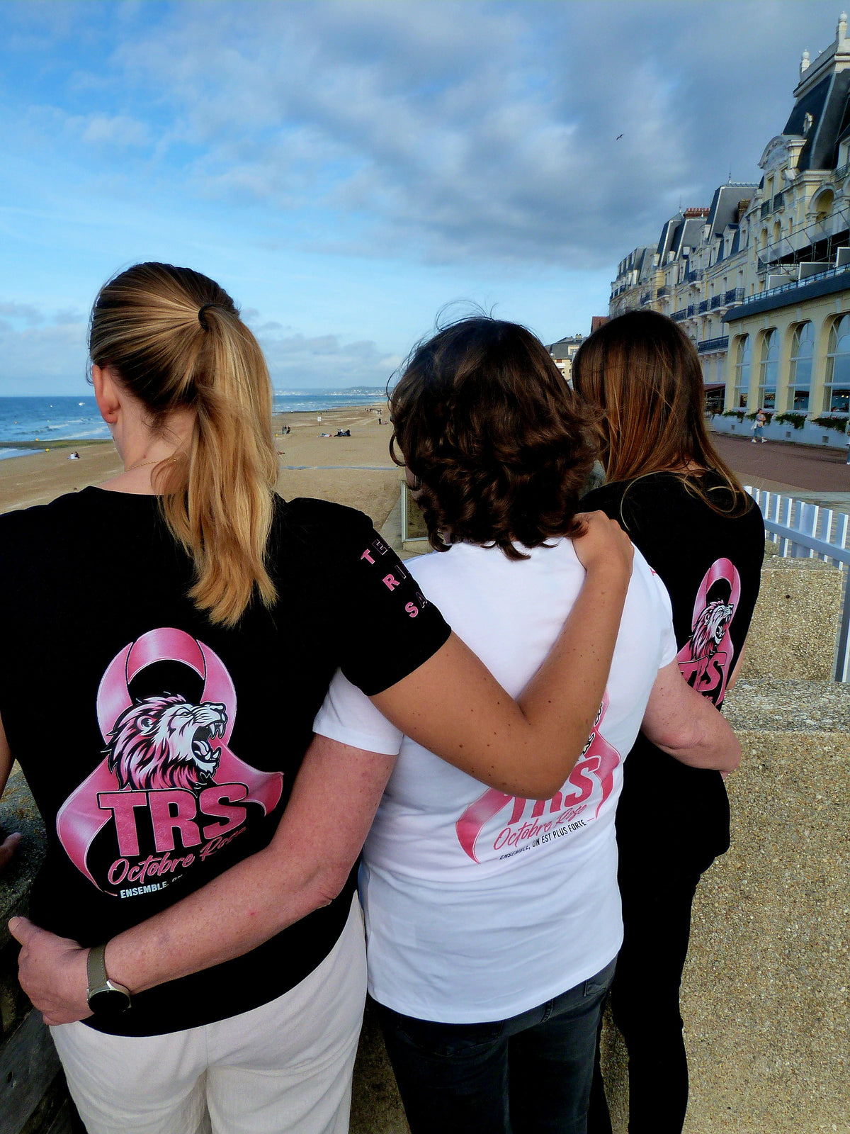 T-shirt à manches courtes col V femme - ROSE