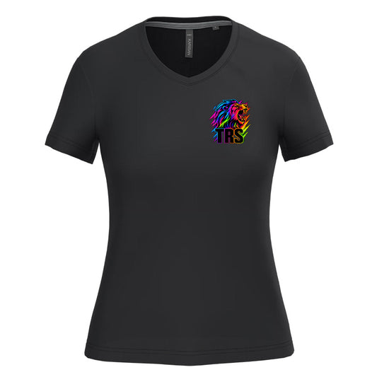 T-shirt à manches courtes col V femme - TRS MULTI