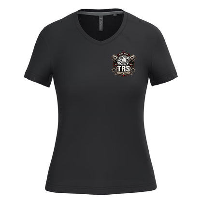 T-shirt à manches courtes col V femme - TRS PISTON