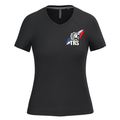 T-shirt à manches courtes col V femme - TRS TRICOLORE